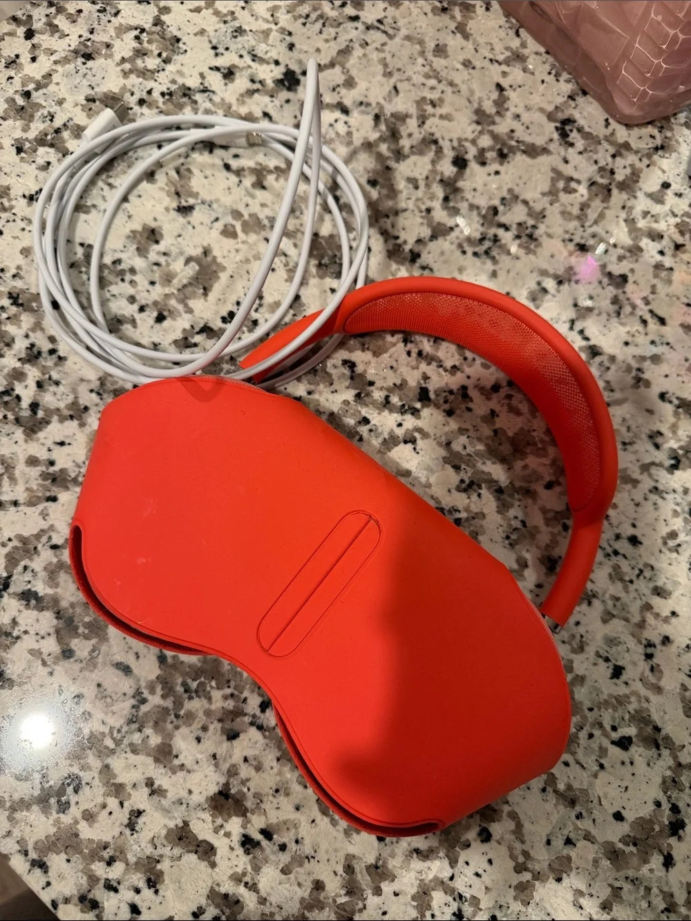 Apple On-Ear Headphones Pink/ Rose Gold with Charging Cable & Case